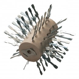 Spiked rolled wood