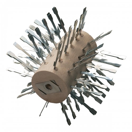 Spiked rolled wood